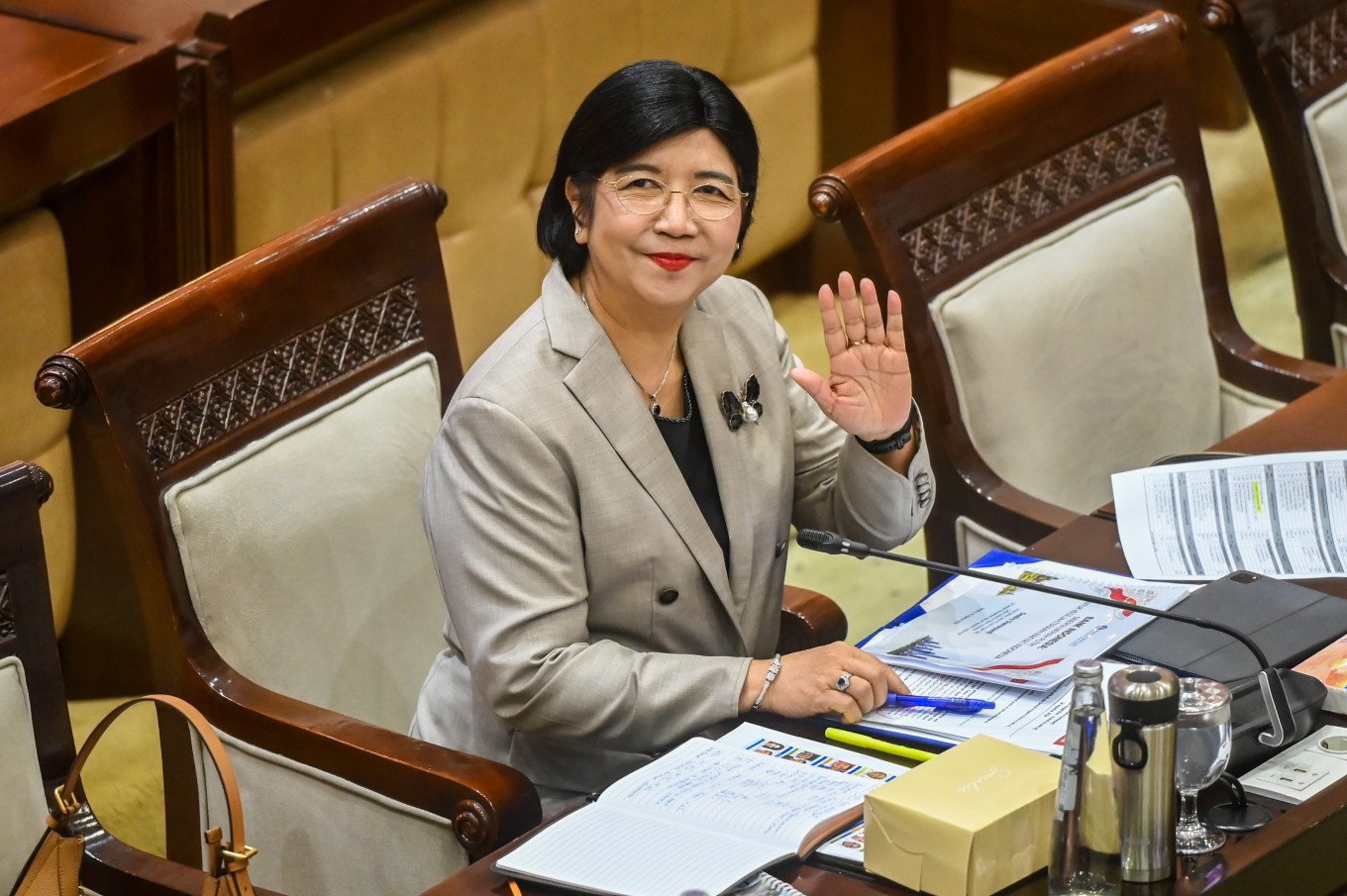 Destry Damayanti as Governor of Bank Indonesia