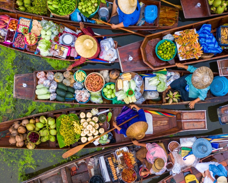 thailand floating market