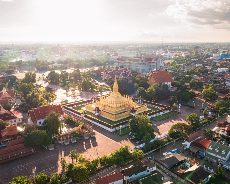 Wat thatluang Gold stupa, Vientiane, laos